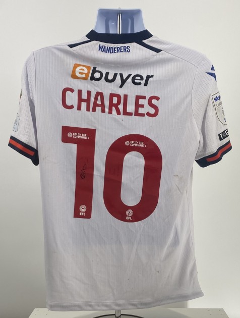 Dion Charles' Bolton Wanderers Signed Match Worn Shirt, vs Reading 