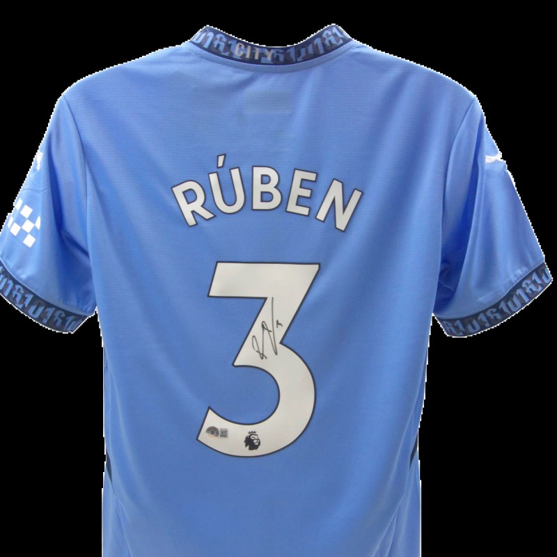 Ruben Dias' Manchester City Signed Replica Shirt