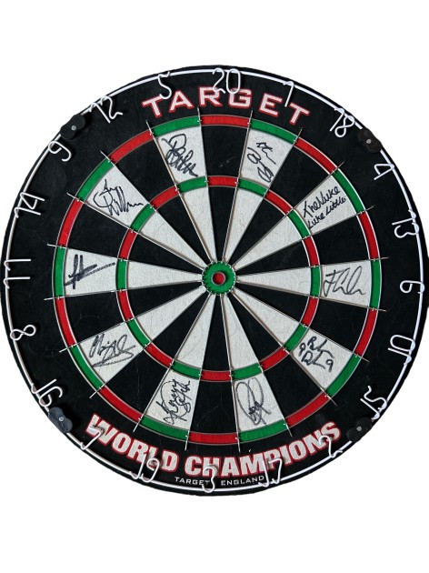 Dart Board Signed by World Darts Championship 2023/2024 Players 