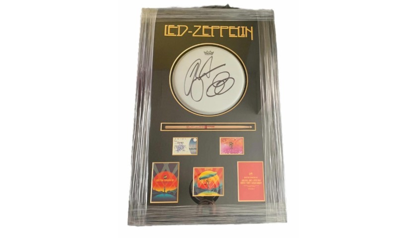 Led Zeppelin Fully Signed One Of A Kind Celebration Day Huge Framed Display
