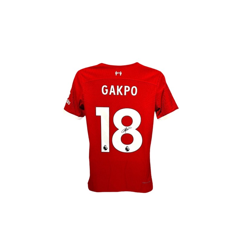 La maglia replica firmata di Cody Gakpo per il Liverpool 2023/24