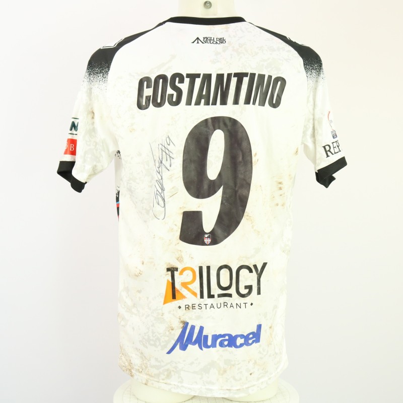 Costantino's Unwashed Signed Shirt, Taranto vs Catania 2024