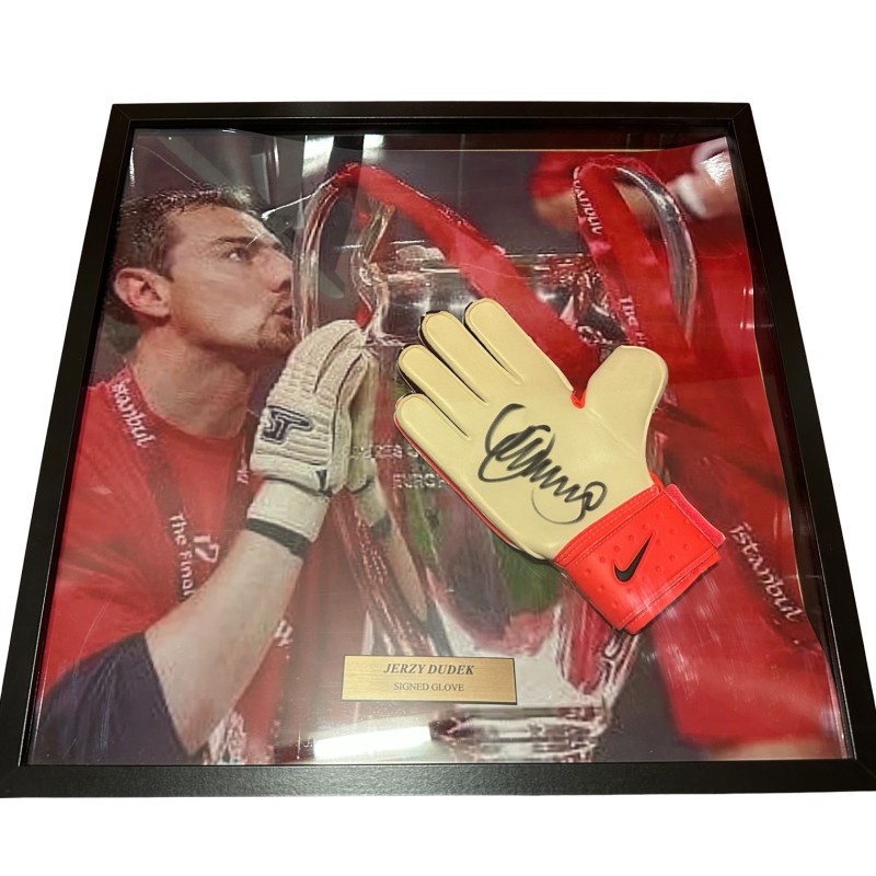 Dudek's Liverpool Glove - Signed and Framed