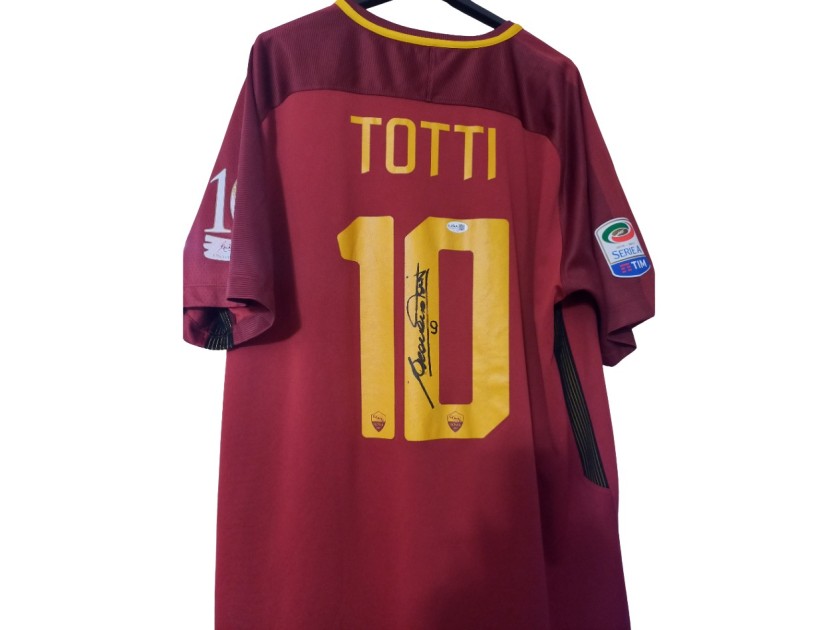 Totti's AS Roma "Last Match" Official Shirt, 2017 - Signed