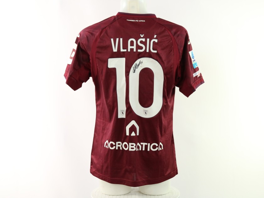 Vlasic's Signed Unwashed Shirt, Torino vs Empoli 2025