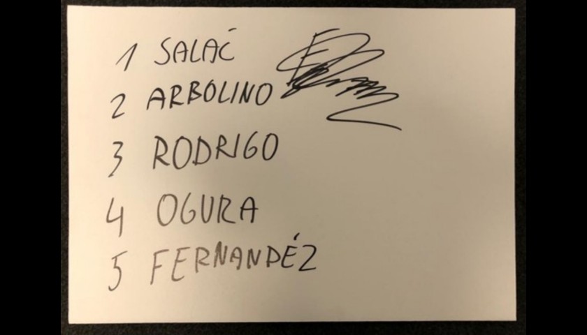 Signed Board of Filip Salac from the Unforgettable First Race Weekend of 2020 in Qatar
