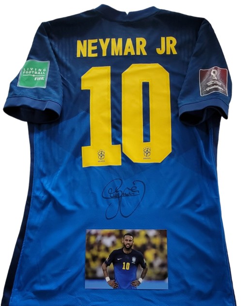 Maglia Neymar preparata Bolivia vs Brasile 2022 - Autografata