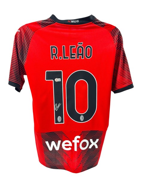 Rafael Leao's AC Milan Signed Home Shirt