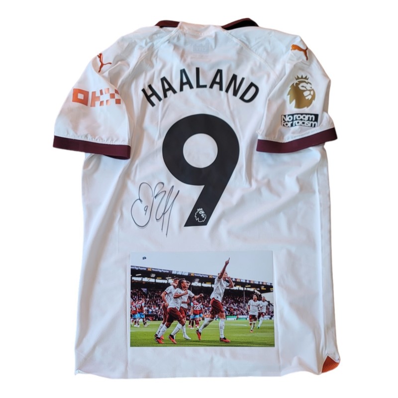 Haaland's Match-Issued Signed Shirt, Burnley vs Manchester City 2023