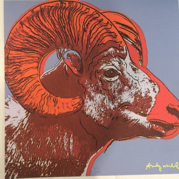 Andy Warhol Signed "Bighorn Ram" 
