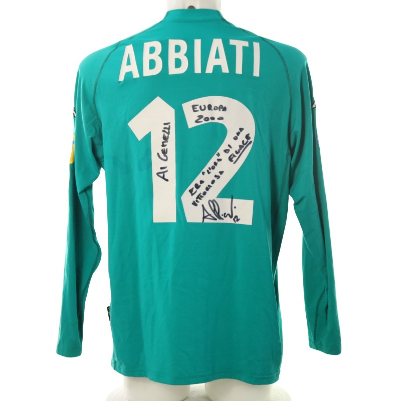 Abbiati's Italy Signed Issued Shirt, EURO 2000