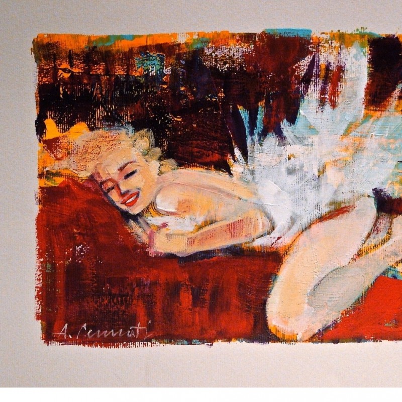 Marilyn Monroe's portrait painted by the respected Italian artist, Anna Pennati 
