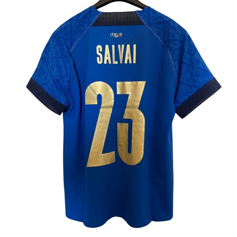 Salvai's Match-Issued Shirt - Italy vs Croatia, World Cup Qualifiers 2021