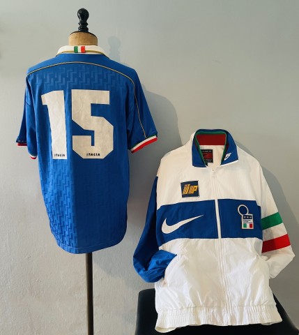 Baggio's 1995 Italy Match Shirt vs Slovenia and Training Jacket
