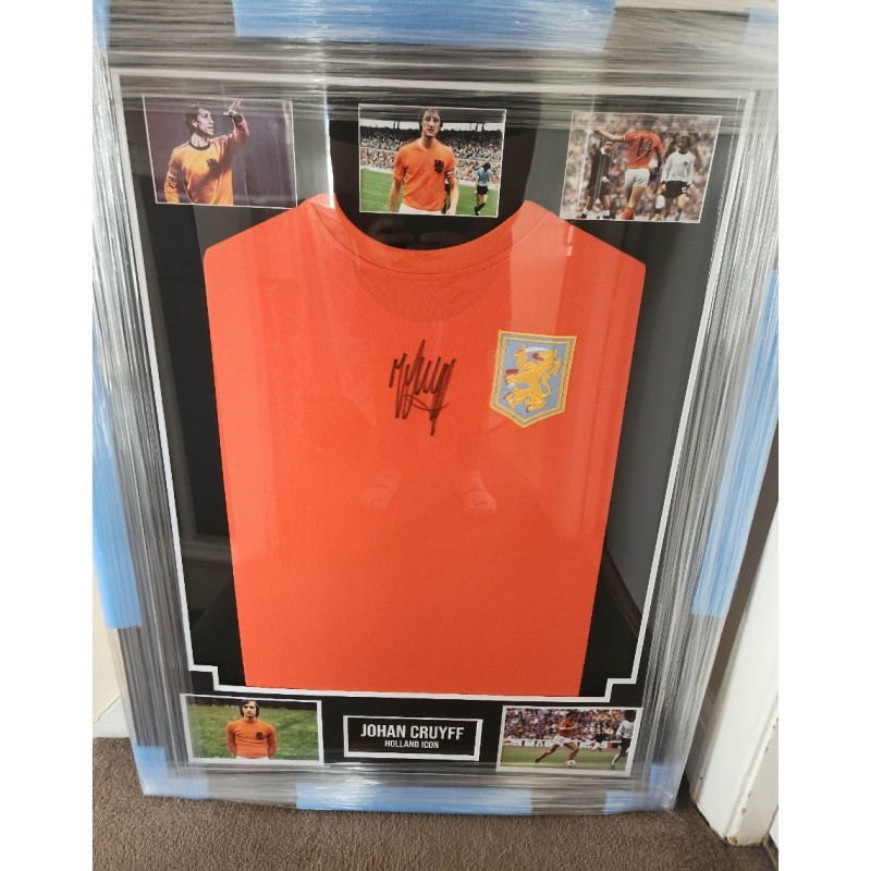 Johan Cruyff's Netherlands 1968 Signed and Framed Shirt