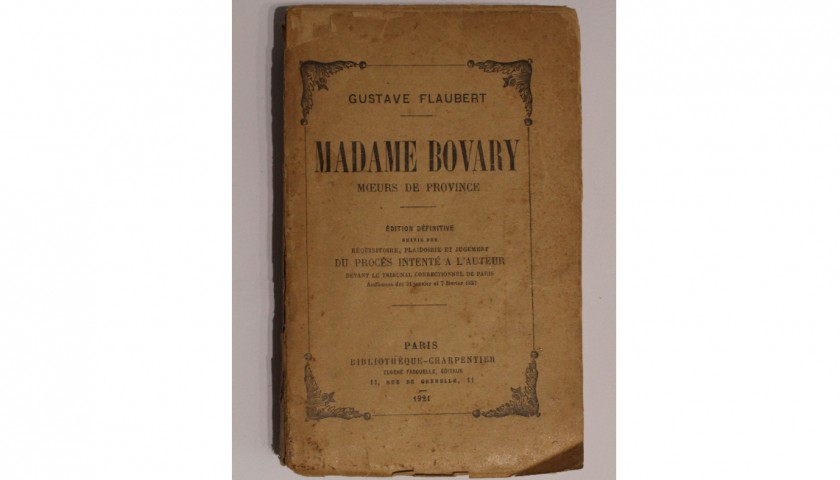 "Madame Bovary" Book by Gustave Flaubert, 1921 