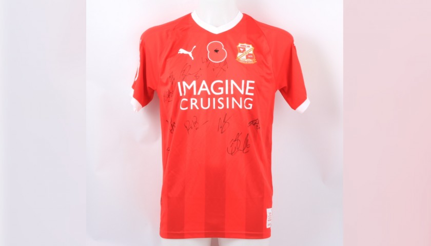 Swindon Town Official Poppy Shirt Signed by the Team