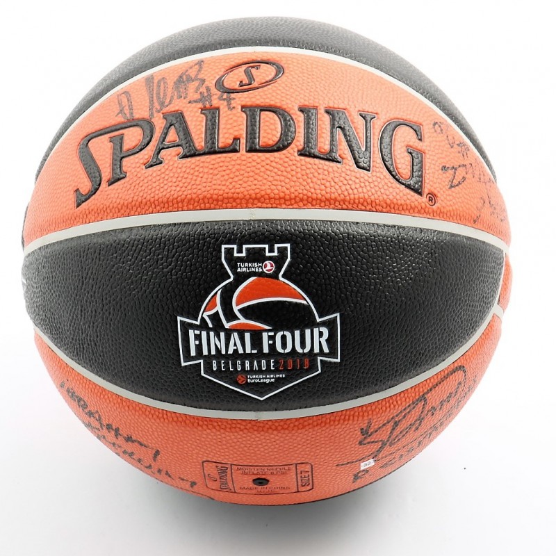 Official 2018 Turkish Airlines EuroLeague Final Four Ball Signed by Euroleague Basketball Ambassadors