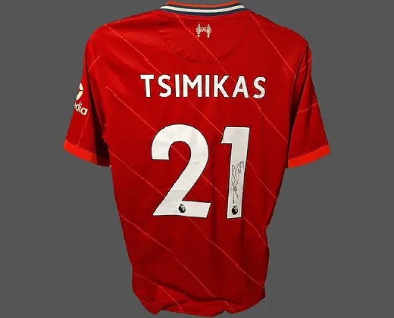 Kostas Tsimikas' Liverpool 2021/22 Signed Official Shirt CharityStars