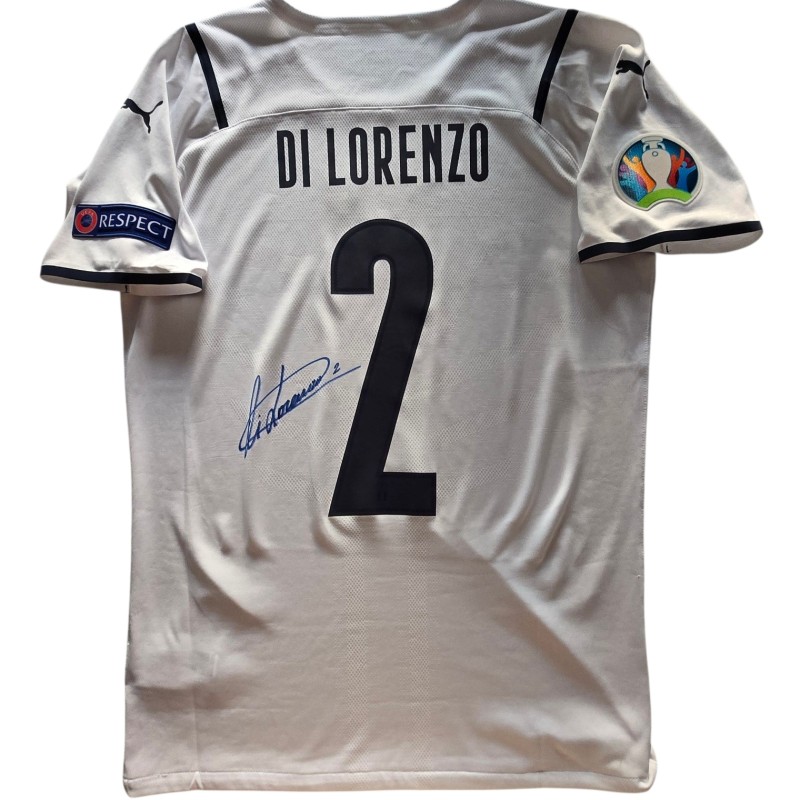 Di Lorenzo's Signed Match-Issued Shirt, Belgium vs Italy EURO 2020