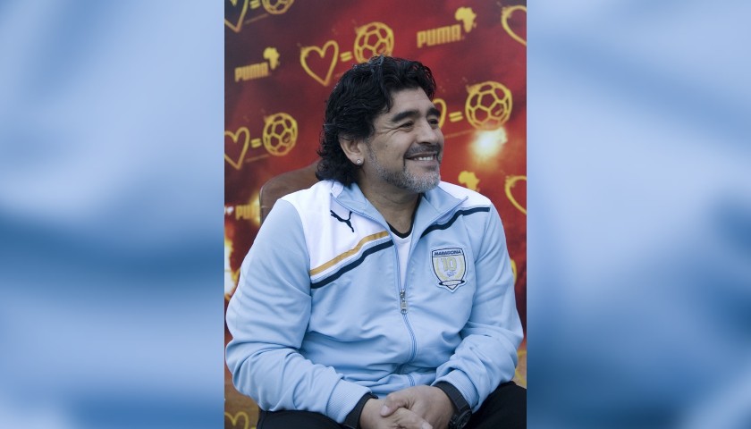 Puma jacket signed by Maradona