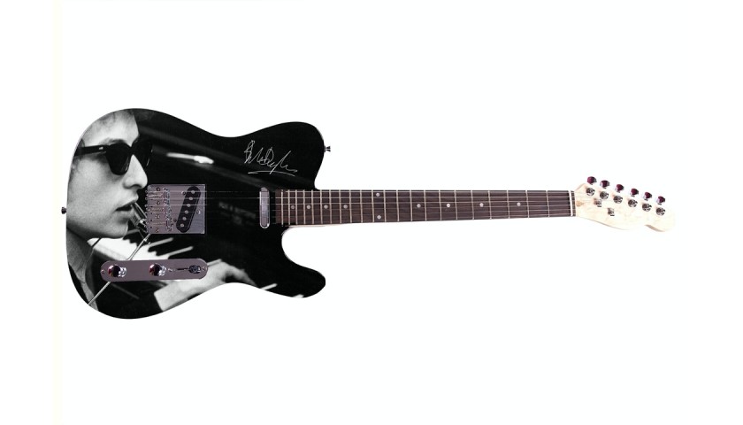 Bob Dylan Guitar with Digital Signature