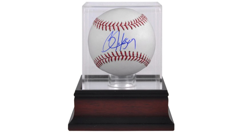 Bo Jackson Signed Baseball with Display Case