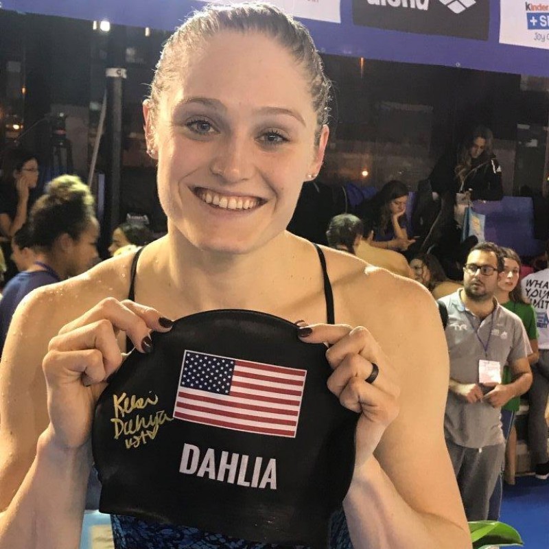 Kelsi Dahlia's Worn and Signed Swimming Cap 