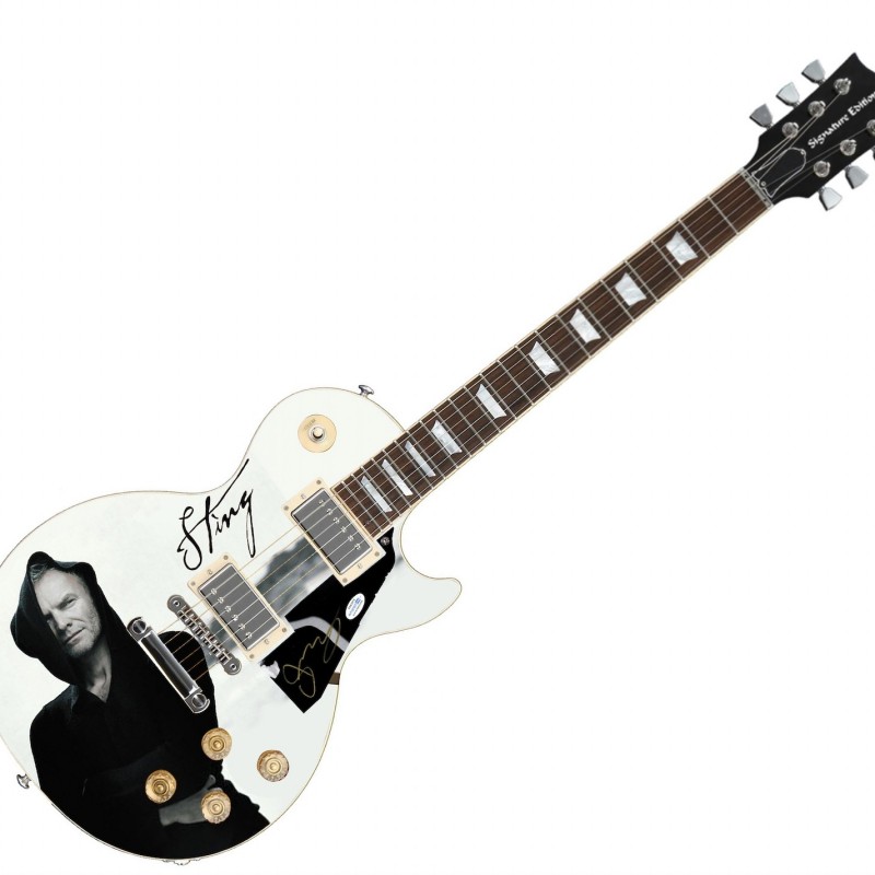 Sting Signed Graphics Guitar