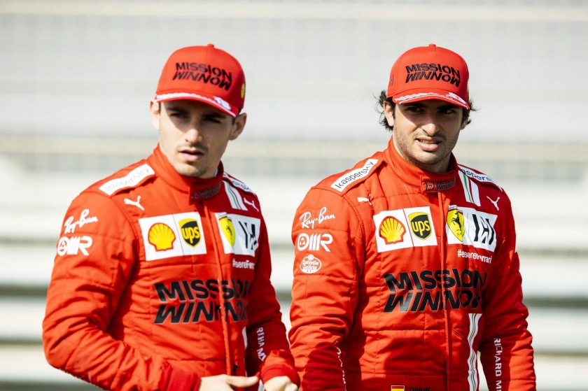 Scuderia Ferrari Issued Gilet, 2021 - Signed by Leclerc and Sainz
