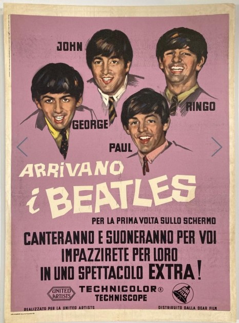 The Beatles "A Hard Day's Night" Italian Poster 