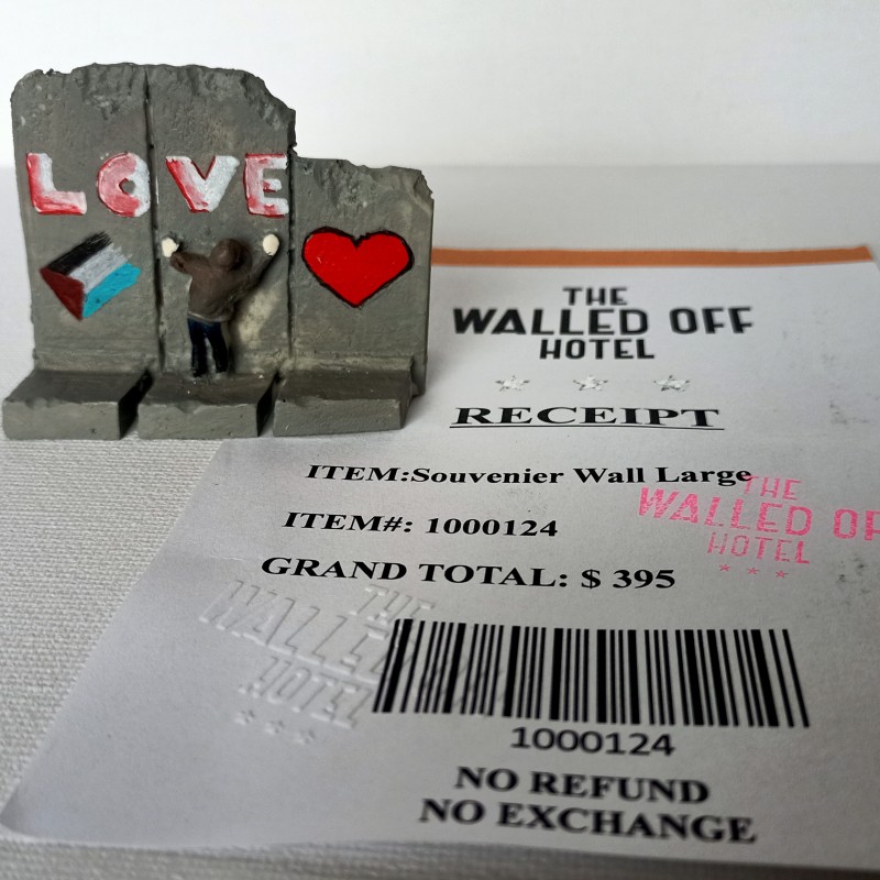 Banksy "Love" Wall Section Sculpture - Walled Off Hotel