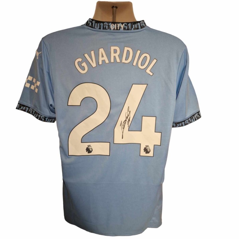 Josko Gvardiol's Manchester City 2024/25 Signed Replica Shirt 