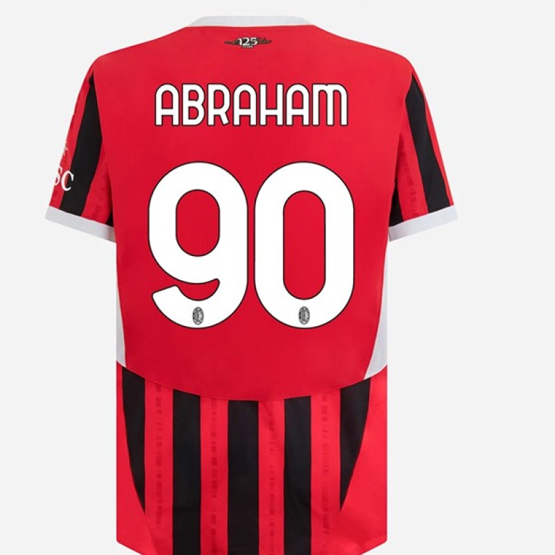 Abraham's Milan 2024/25 Signed with Personalized Dedication Shirt