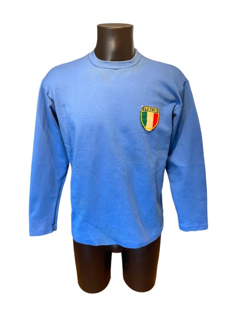 Cesare Maldini Matchworn & Signed Shirt, Italy International 1960s