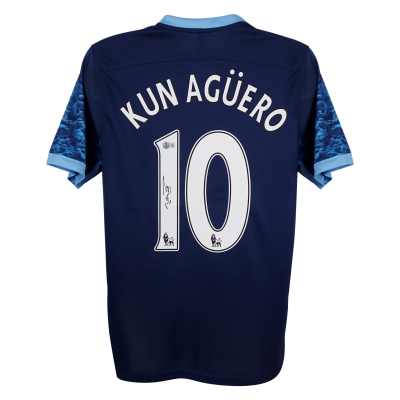 Sergio Kun Aguero's Manchester City Signed Replica Shirt