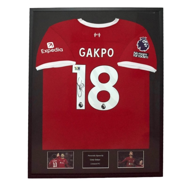 Cody Gakpo's Liverpool FC 2022/23 Signed And Framed Home Shirt