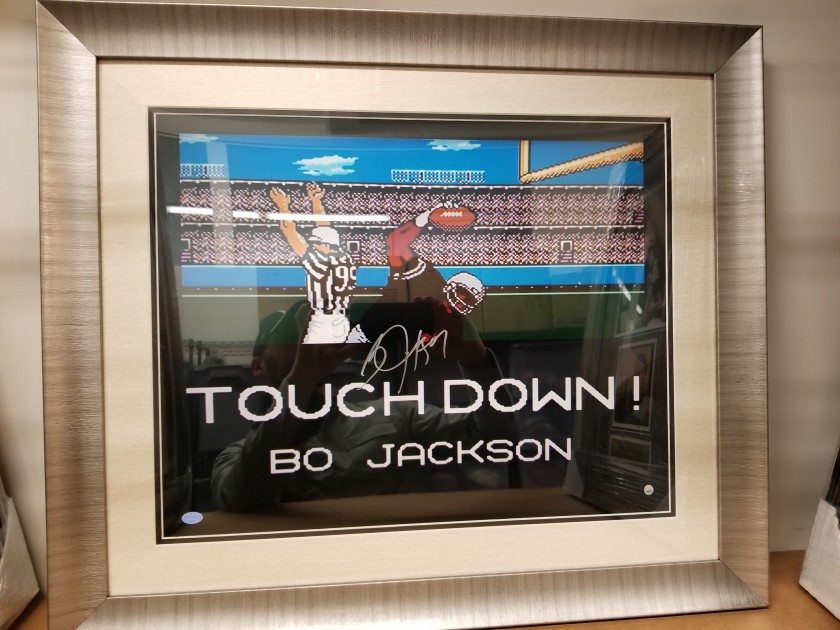 Tecmo Bowl Game Print Hand Signed by Bo Jackson