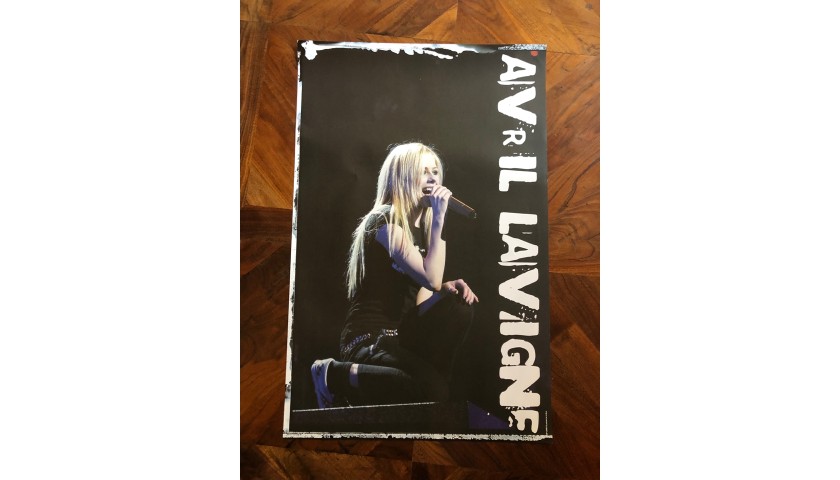 Avril's "Bonez Tour" Hand Signed Vintage Poster 1