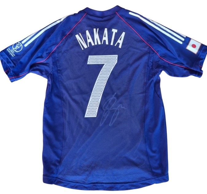 Maglia Gara Nakata Giappone vs Tunisia, FIFA World Cup 2002 - Autografata