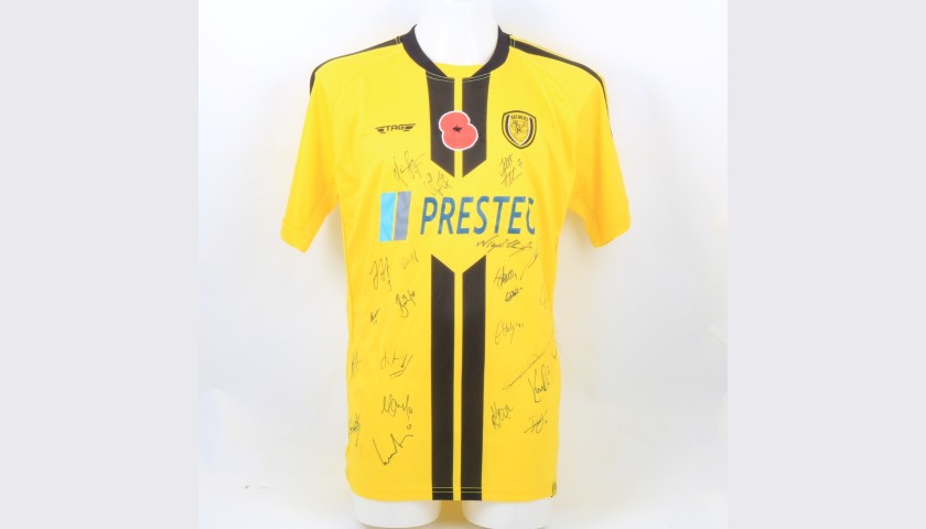 Burton Albion Official Poppy Shirt Signed by the Team