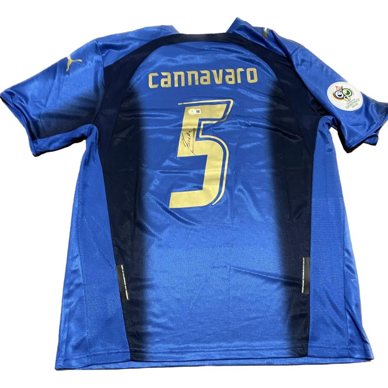 Fabio Cannavaro's Italy World Cup Winners 2006 Signed Replica Shirt