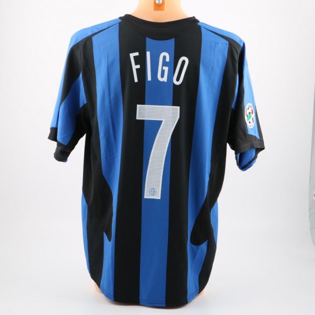Figo Inter match issued/worn shirt, Serie A 2005/2006