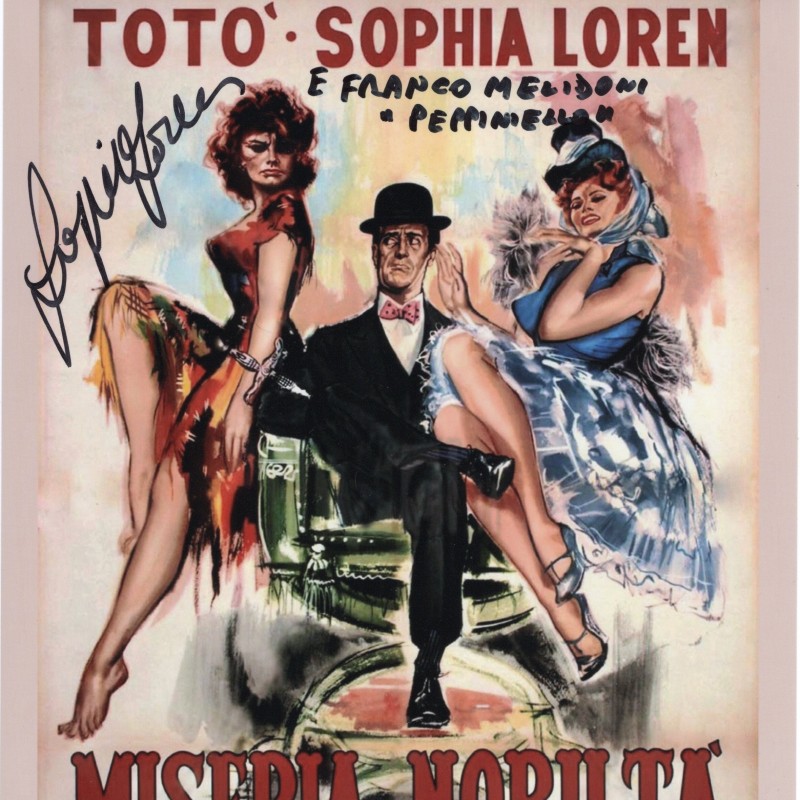 "Miseria e nobiltà" - Sophia Loren and Franco Melidoni Signed Photograph