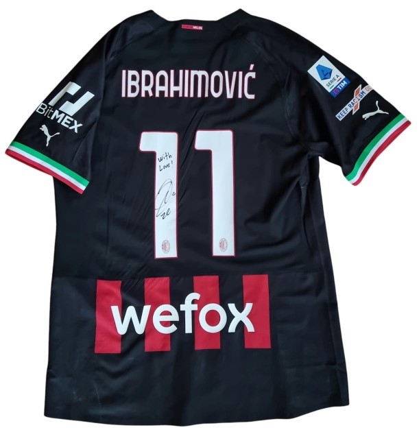 Ibrahimovic's Milan Signed Match-Issued Shirt, 2022/23