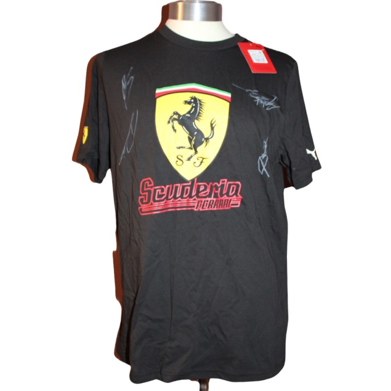 Official Ferrari T-shirt - Signed by Maya Weueg, Aurelia Nobels, Ollie Bearman and Dino Beganovic