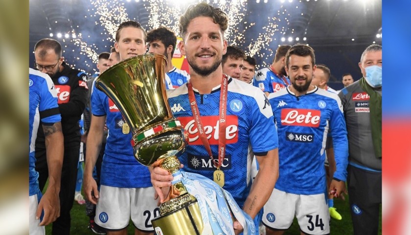 Mertens' Napoli Match-Issued Signed Shirt, Coppa Italia 2020 