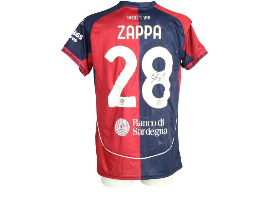 Zappa's Signed Issued Shirt, Cagliari vs Roma 2025