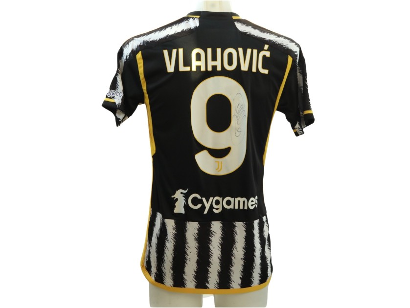 Vlahovic's Juventus Signed Official Shirt, 2023/24