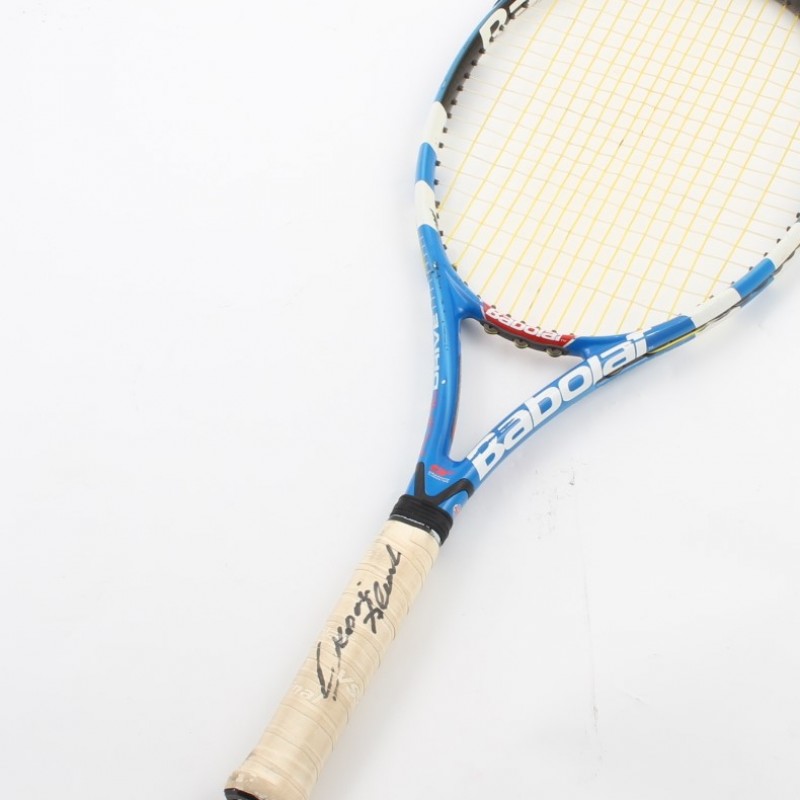 Racchetta da tennis utilizzata da Alessandro Giannessi, Open BNL - autografata